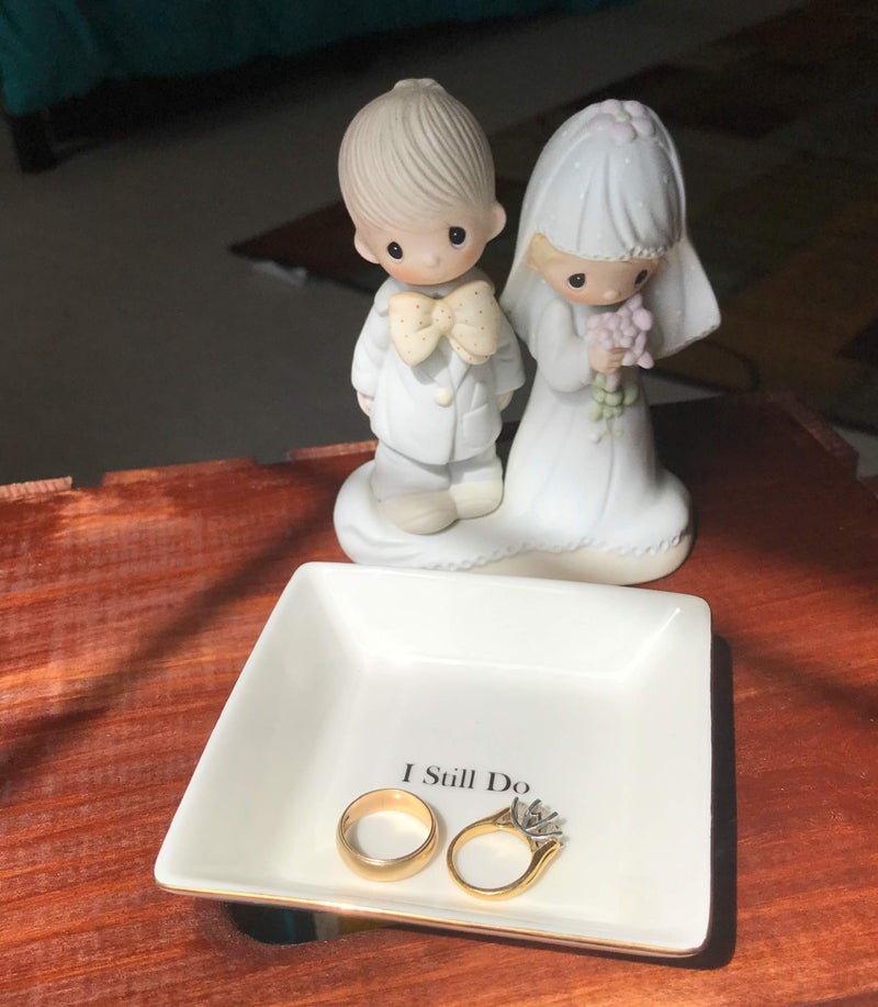 Simply Charmed I Still Do Gift for Wife or Husband - Aniversary Gift - Ceramic Jewelry Dish or Ring Holder - Elegant Trinket Tray - Image 2